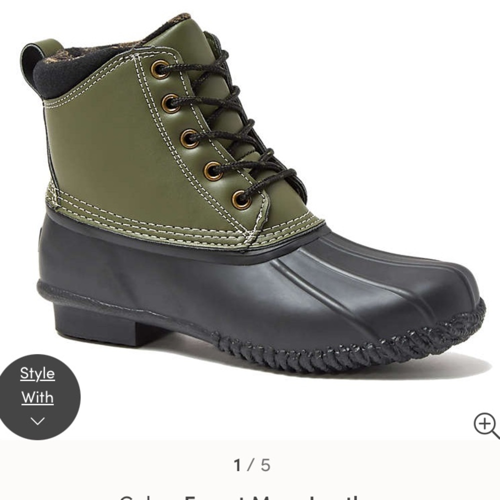 NIP LAND’S END Womens Size 11 Forest moss leather
